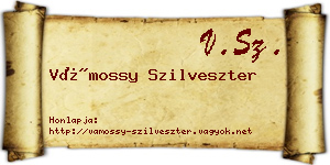 Vámossy Szilveszter névjegykártya
