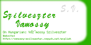 szilveszter vamossy business card